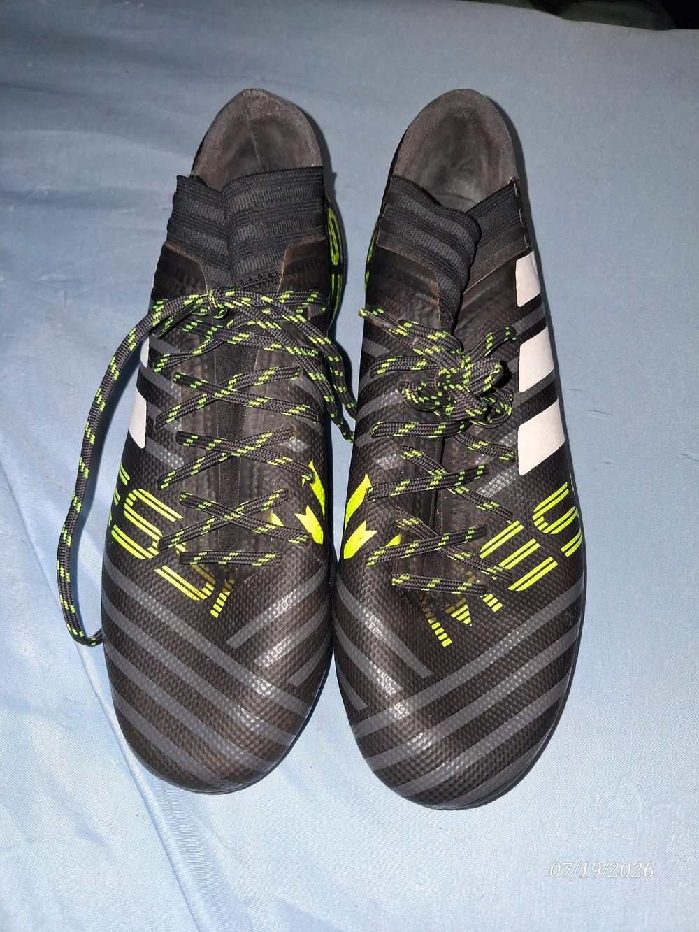 Adidas Nemeziz Messi 17.3 FG Soccer Cleats Men's Size 7 BY2413 Black Neon